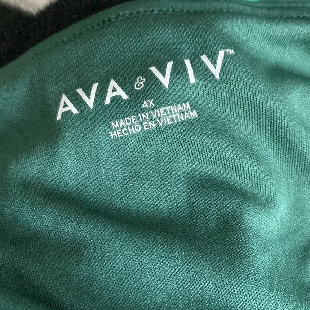 AVA & VIV WOMEN’S GREEN NEW SLEEVELESS LINED MERMAID DRESS SIZE 4X GENTLY USED - Picture 9 of 11